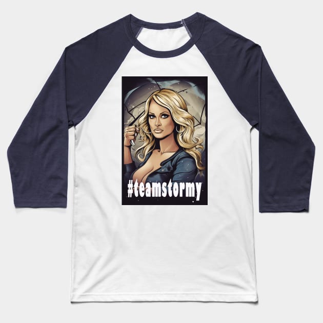 Stormy Daniels Baseball T-Shirt by GreenMary Design